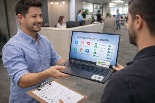 Puesta en marcha de 1 laptop o PC