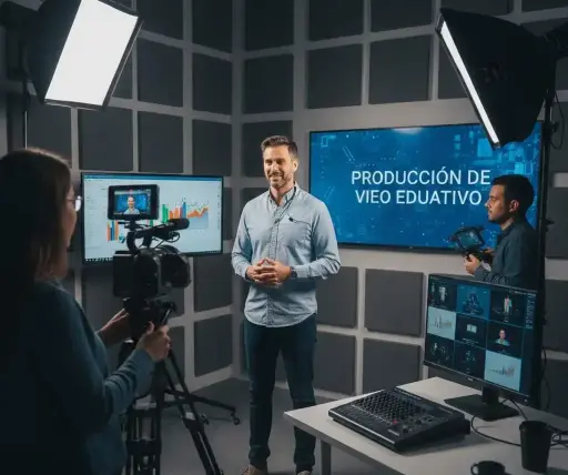 Video profesional para la preparación de una lección de un curso virtual de hasta 5 min. 